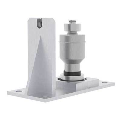 Galvanized load cell base plate on the Patriot Digital Truck Scale