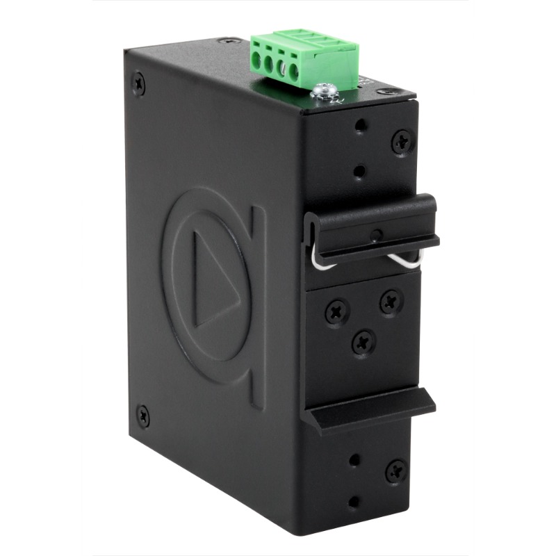 Din Rail Mount POE+ Switch and Power Supply Kit - Power 4 Devices pkg