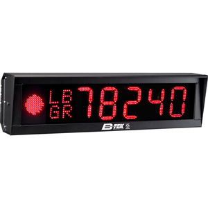 SUPERBRIGHT LED 4" Remote Display w/ Red and Green Signal - Lb/Kg - Gr/Nt Characters- 120 VAC